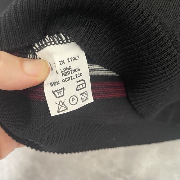 Scout Crewneck Sweater Mens Large Striped Merino Wool Made in Italy Pullover Top - Picture 8 of 8